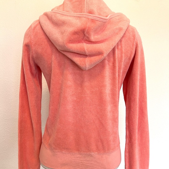 Retro Juicy Couture Terry Hoodie - Tangerine - Size Medium - Picture 7 of 11